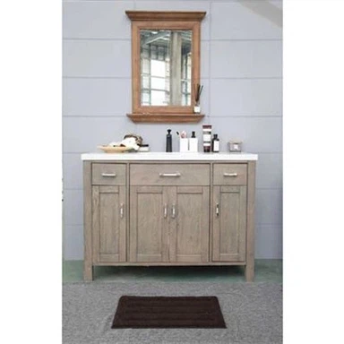 48 इंच ब्राउन बाथरूम वैनिटी